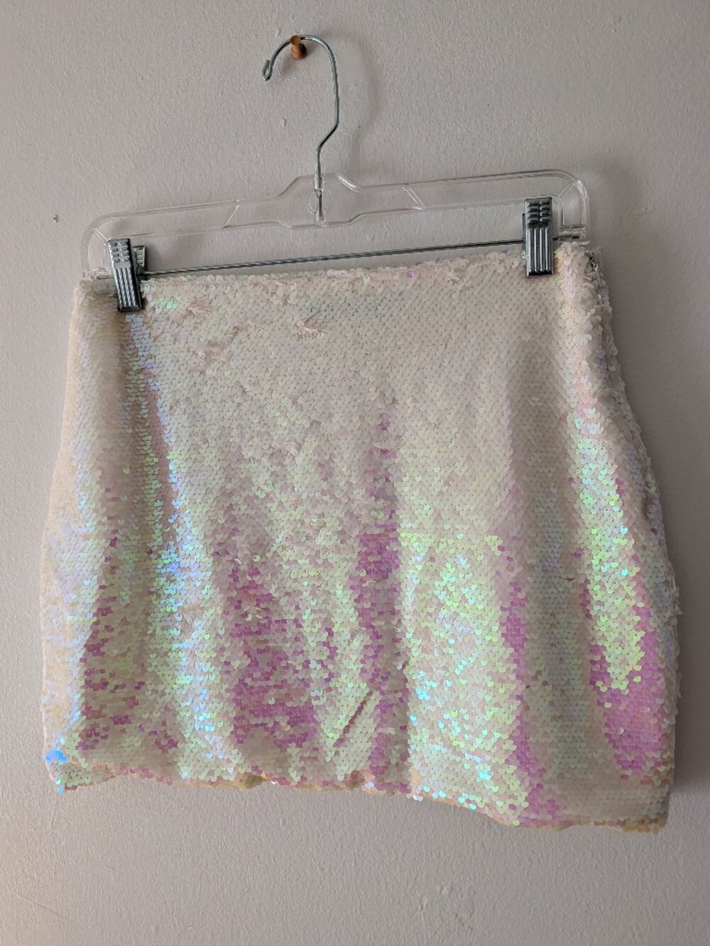 Iridescent Sequin Mini Skirt